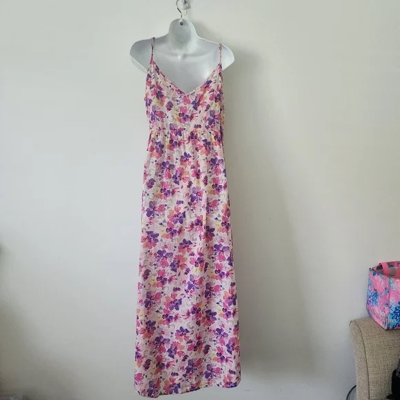LoveShackFancy Faraday Floral-Print Slip Maxi Dress Size Medium - Picture 11 of 14